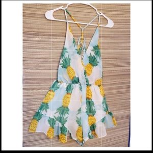 Pineapple Shorts/Romper